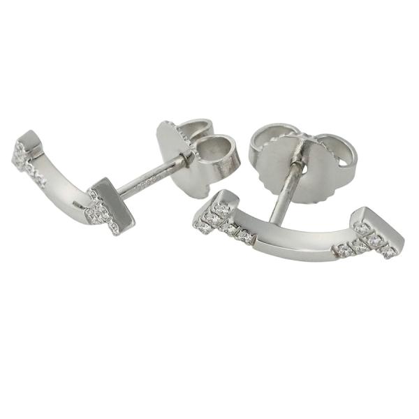 ティファニー ダイヤモンド Tスマイルミニ 2024新作デザイン サイド ピアス 75533403 ...