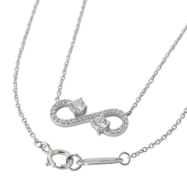 ティファニー ダイヤモンド エンチャント スクロール ネックレス Pt950 箱付