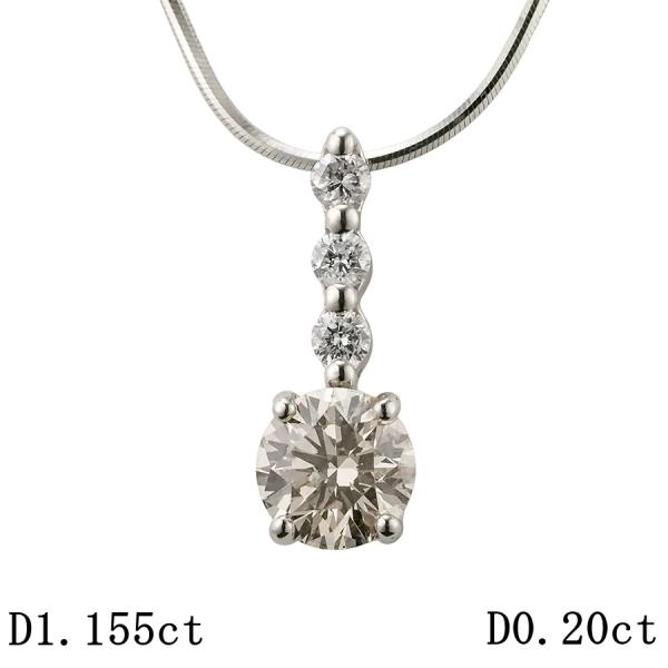 ダイヤモンド/1.155ct ダイヤ/0.20ct ネックレス Pt900 /Pt850