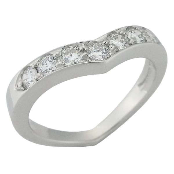 ティファニー ダイヤモンド Vバンド リング Pt950 7.5号