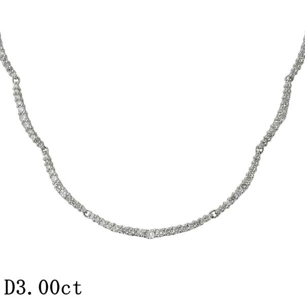 ダイヤモンド/3.00ct ネックレス Pt850