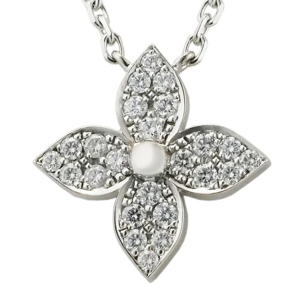 ルイヴィトン ダイヤモンド スターブロッサム ネックレス Q93622 K18WG