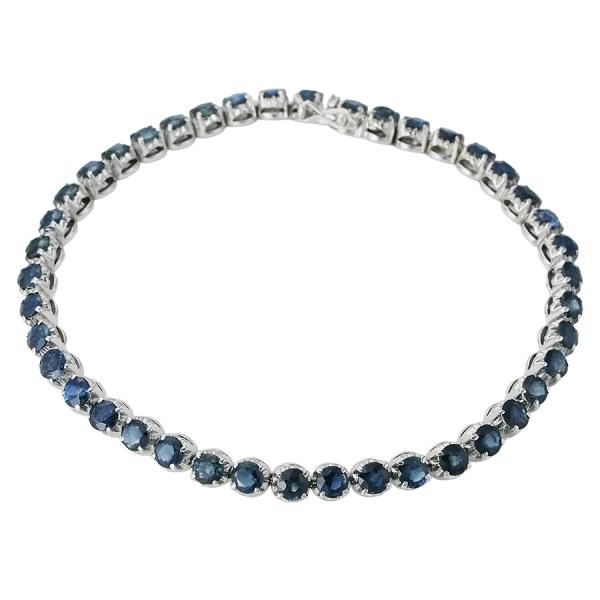 サファイア テニス ブレスレット K18WG ソーティング付