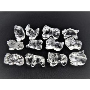 【彫刻置物】水晶 十二支 セット 天然石 風水 パワーストーン プチギフト 転勤 退職 お礼 母の日 敬老の日 ギフト