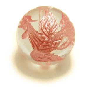 選べる3種類 双龍 龍虎 龍・鳳凰 水晶素彫り 12mm 彫刻 一粒売りビーズ 