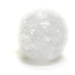 シトリンクラッシュレインボー クラック水晶 爆裂 12mm玉 一連 風水