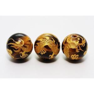 九尾の狐 手彫り玉 水晶 12mm 素彫り 彫刻 一粒売りビーズ 天然石