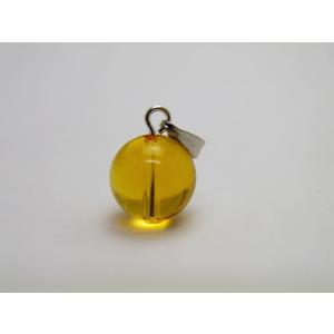 丸玉ペンダントトップ シトリン 10mm 天然石 風水 パワーストーン お試し ポイント消化