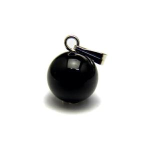 18mm 水晶金彫り鳳凰＆モリオン/黒水晶大玉18mmブレスレット 内径18cm