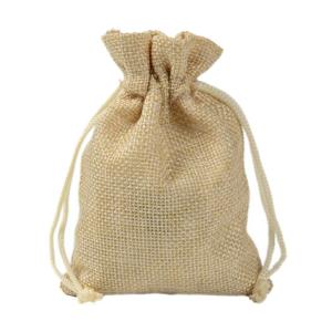 巾着袋 ラッピング袋 ベージュ Sサイズ 長方形 ポーチ 1枚売り