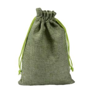 巾着袋 ラッピング袋 緑 Sサイズ 長方形 ポーチ 1枚売り