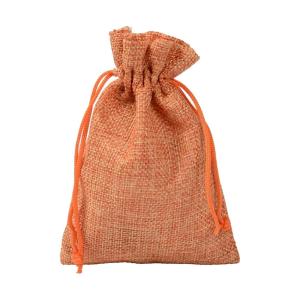 巾着袋 ラッピング袋 オレンジ Sサイズ 長方形 ポーチ 1枚売り