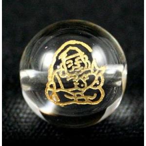 七福神 水晶 手彫り玉セット 14mmセット 彫刻ビーズ 天然石