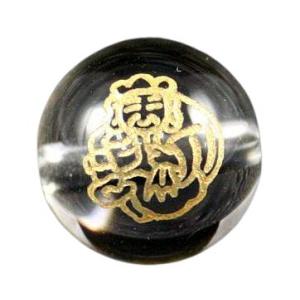 七福神 水晶 金色入り レーザー彫 7粒セット No.002 14mmセット 彫刻