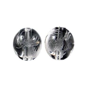 麒麟 きりん 水晶素彫り 12mm 穴あり一粒売りビーズ 天然石