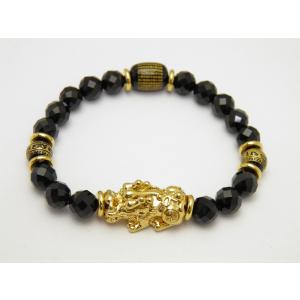 貔貅 ヒキュウ 水晶 素彫り 10mm玉 雄 オス 雌 メス ペアブレスレット