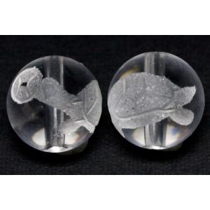 麒麟 きりん 水晶素彫り 12mm 穴あり一粒売りビーズ 天然石