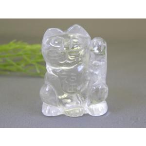 ローズクォーツ 招き猫 右手招き 財運 天然石 パワーストーン プチ