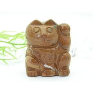 ローズクォーツ 招き猫 右手招き 財運 天然石 パワーストーン プチ