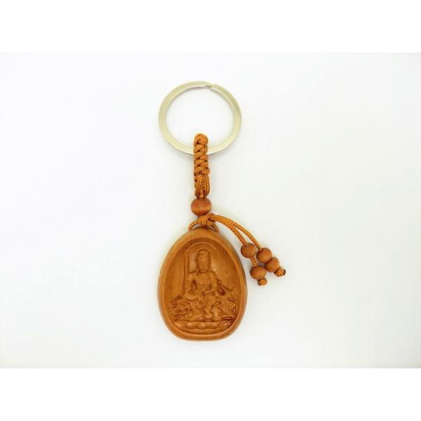 ウッド 八大仏キーホルダー 文殊菩薩 卯年生まれ プチギフト 転勤 退職 お礼 母の日 敬老の日 ギ...