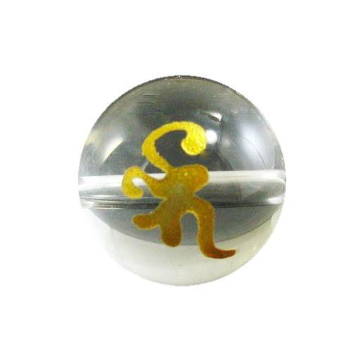 バイ 薬師如来 水晶 金色入り 梵字玉 12mm 手作りにオススメ 天然石 パワーストーン