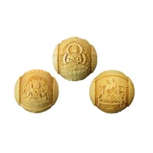 浮彫 真言宗三尊No.002 大日如来・不動明王・弘法大師 柘植玉 横穴