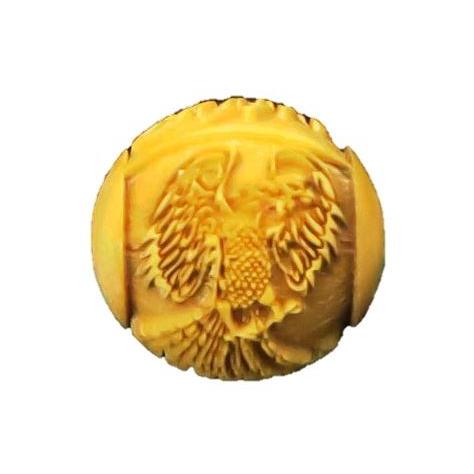 浮彫 鳳凰 横穴 柘植玉 12mm 穴あり一粒売りビーズ