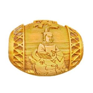 風神雷神 柘植玉 彫刻ビーズ 縦穴 18mm 穴あり一粒売りビーズ 約3.5mm