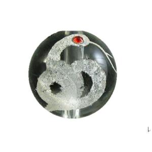 彫刻置物 丸玉 水晶20mm 素彫り 麒麟 天然石 パワーストーン プチ