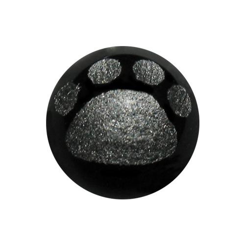 ほっこり 猫の足跡 猫の肉球ビーズ オニキス 10mm玉 素彫り 手作りにオススメ 天然石 パワース...
