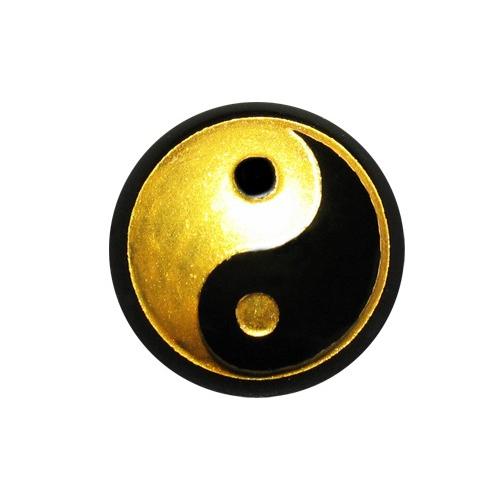 オニキス陰陽玉 金字 12mm 彫刻 一粒売りビーズ 天然石 パワーストーン