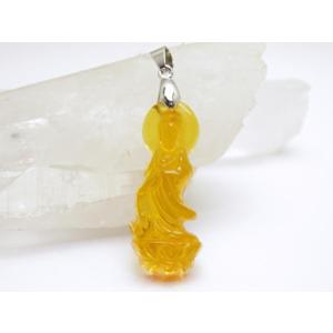 黄水晶 シトリン 観音菩薩ペンダントトップ パワーストーン プチギフト 転勤 退職 お礼 母の日 敬...