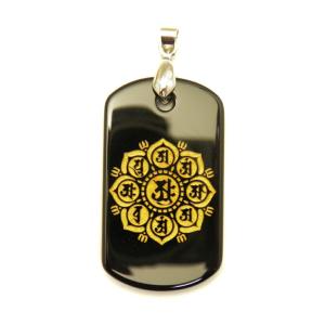 日本の神様シリーズ 天之御中主神 オニキスプレート ペンダントトップ