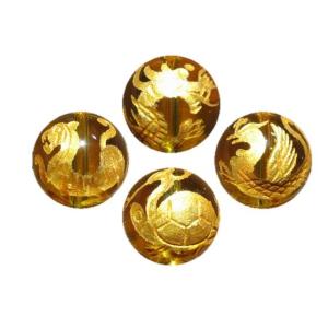 天然石 四神獣ブレスレット 各種金彫り12mm イエロータイガーアイ