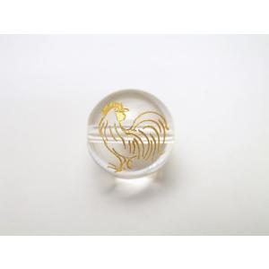 九尾の狐 手彫り玉 水晶 12mm 素彫り 彫刻 一粒売りビーズ 天然石