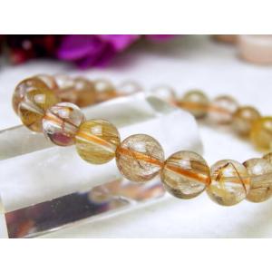 Premium_Endlessブレスレット オレンジルチルクォーツブレスレット 8mm