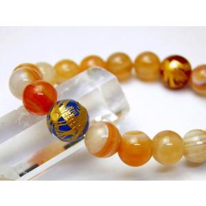 龍鳳凰 龍金彫り＆鳳凰金彫り 水晶 ブレスレット 天然石