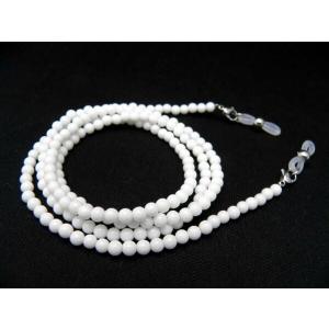 天然石のピクチャージャスパーのメガネチェーン・パワーストーンの