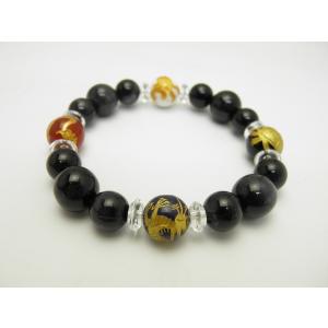 高級四神獣シリーズ 四神獣ブレスレット 水晶彫り 12mm玉 青龍・朱雀