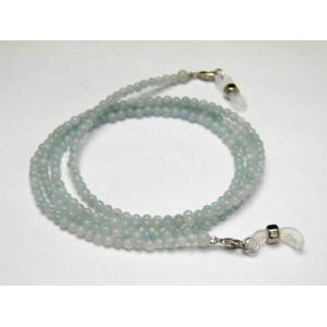 天然石のフローライトのメガネチェーン・パワーストーンのメガネ