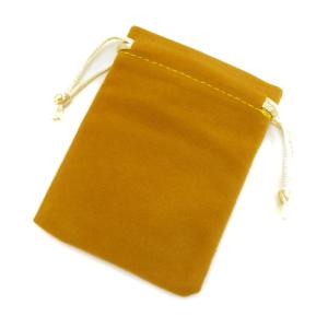 ブラウン 大サイズ 高級感たっぷりのスエードタッチ巾着袋（長方形型） 1枚売り アクセサリーや小物入れに