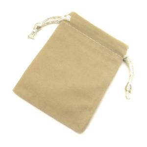 グレー 小サイズ 高級感たっぷりのスエードタッチ巾着袋 長方形型 1枚売り アクセサリーや小物入れに