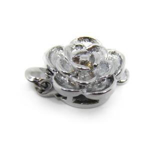 ネックレスクラスプ パールジュエリーなどの留め具 花13mm 2連タイプ 1
