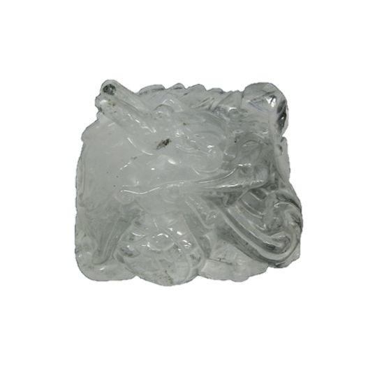 龍両面彫刻 水晶 1個販売 約5cm×約3.5cm×約3cm 天然石 パワーストーン