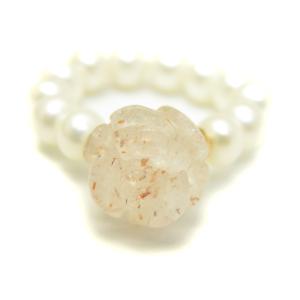 パワーストーンのオニキス 薔薇モチーフブレスレット レディース