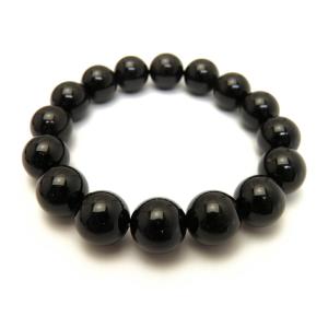 ブレスレット 天然モリオン 黒水晶 鑑別書付き 16mm 高級品 天然石
