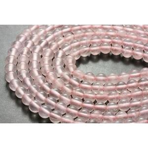 穴あり一粒売りビーズ ローズクォーツ AA 6mm玉 天然石 パワーストーン