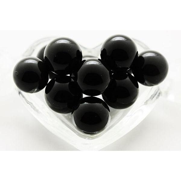 丸玉 10mm オブシディアン 穴なし一粒売りビーズ 天然石 風水 パワーストーン