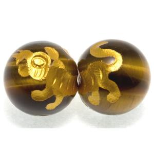 九尾の狐 手彫り玉 水晶 12mm 素彫り 彫刻 一粒売りビーズ 天然石