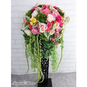 造花 スタンド アレンジメント アーティフィシャルフラワー  豪華 B-420